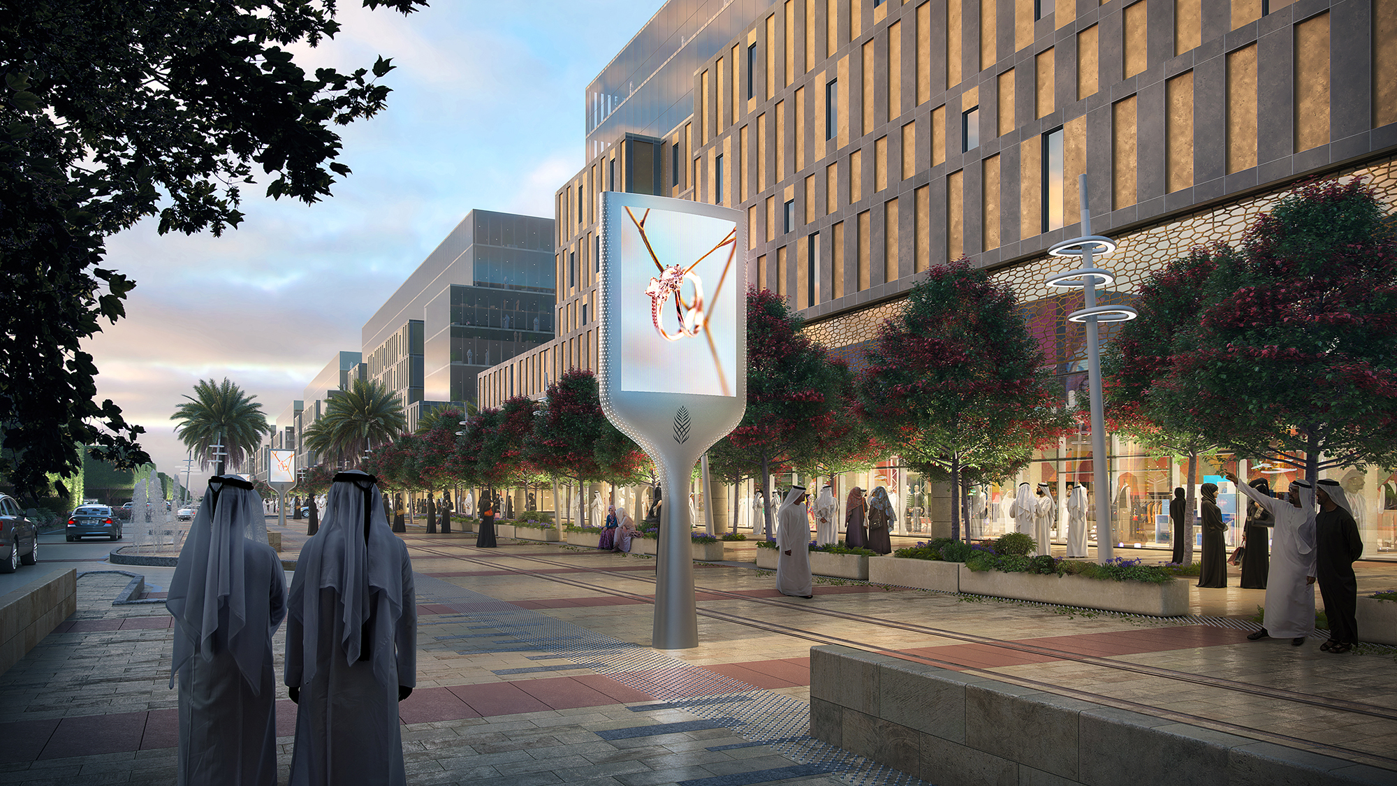Rainlight Elan Lusail Qatar BLVD totem 01 LR